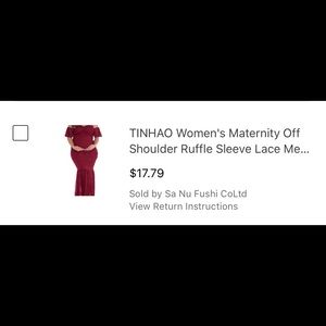 Maternity photo shoot gown dress maxi lace red